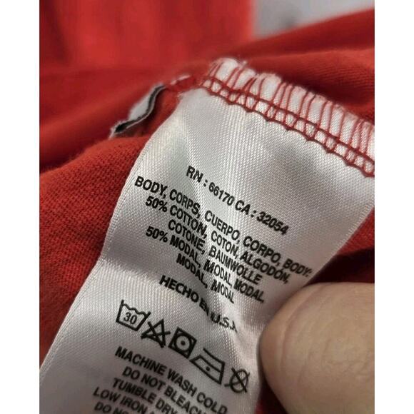 Anthropologie Top Womens XS Orange Tank Ruffle Scoop Longline Burnout Tla - Picture 9 of 10